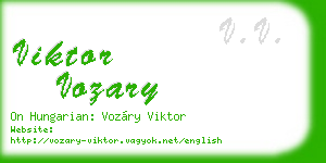 viktor vozary business card